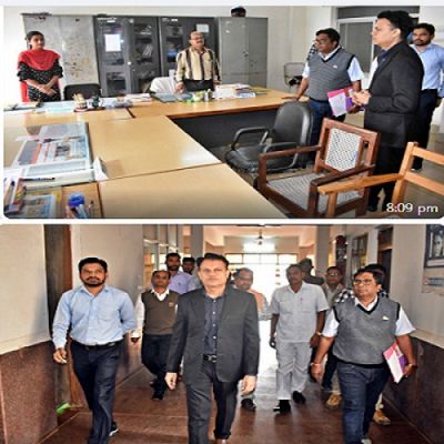 नवपदस्थ कलेक्टर ने किया संयुक्त जिला कार्यालय का किया निरीक्षण