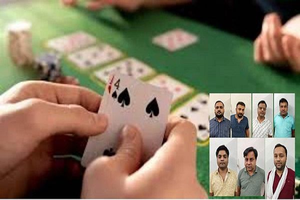 होटल एकार्ड में जुआ की महफ़िल 7 गिरफ्तार