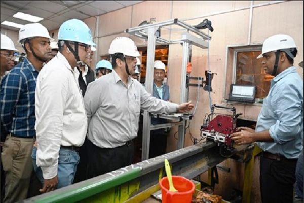  बीएसपी के यूनिवर्सल रेल मिल फेज़्ड ऐरे अल्ट्रासौनिक टेस्टिंग पीएयूटी सुविधा का उद्घाटन