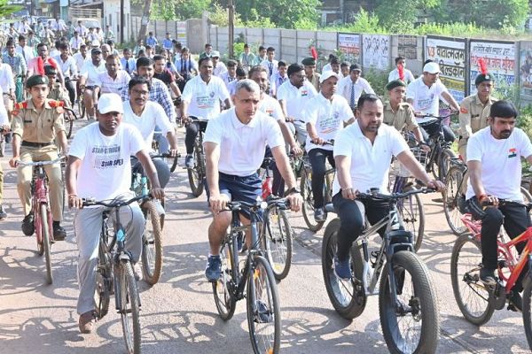 स्वच्छता ही सेवा कार्यक्रम के तीसरे दिन निकली साइकिल रैली