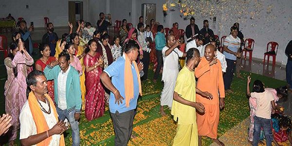 वृंदावन की तर्ज पर बीजापुर में मनाया गया संक्रांति संकीर्तन मेला