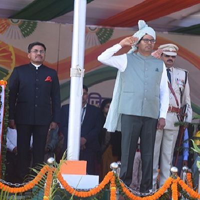 76 वें गणतंत्र दिवस पर वित्त मंत्री ओपी चौधरी ने फहराया तिरंगा