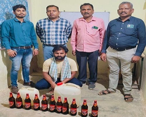 अवैध शराब के साथ एक आरोपी गिरफ्तार