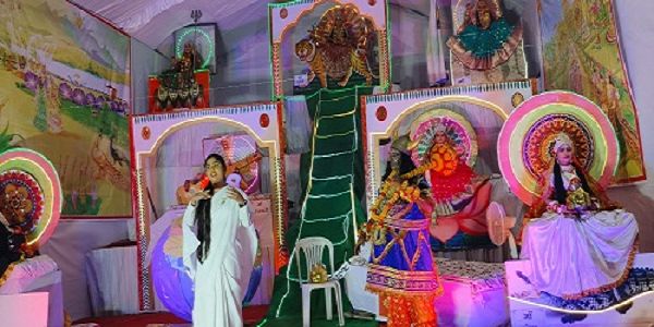 राजिम कुंभ कल्प में लगा चैतन्य नौ देवियों की झांकी