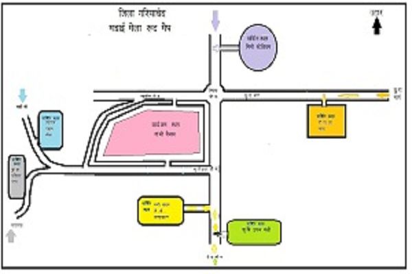 गरियाबंद मड़ाई मेला के दौरान गाड़ियों के पार्किंग के लिए रूट चार्ट जारी