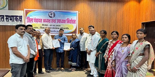 रीता शोरी जिला पंचायत अध्यक्ष और हीरा सिंह नेताम उपाध्यक्ष निर्वाचित