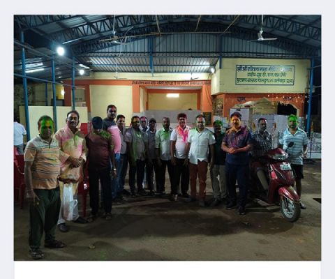  टाइप थ्री शीतला माता मंदिर प्रांगण मे रंग पंचमी धूम धाम से मनाया गया