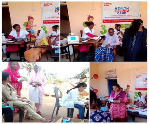  एएम/एनएस इंडिया द्वारा मिश्रा कैम्प और पटवारीपारा-किरंदुल बस्ती में लगाया गया मेगा हेल्थ कैंप का सफल आयोजन