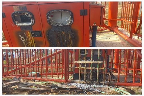 नक्सलियों ने मोबाइल टावर में आगजनी की वारदात को दिया अंजाम