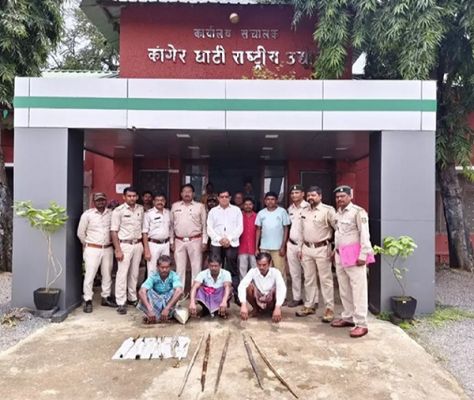 कांगेर घाटी में हिरण का शिकार करने वाले तीन आरोपी गिरफ्तार