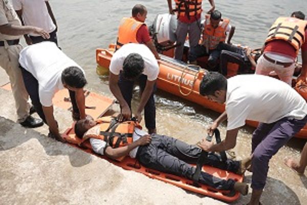 बाढ़ और क्लोरीन गैस रिसाव पर कोरबा में आपदा प्रबंधन मॉक ड्रिल