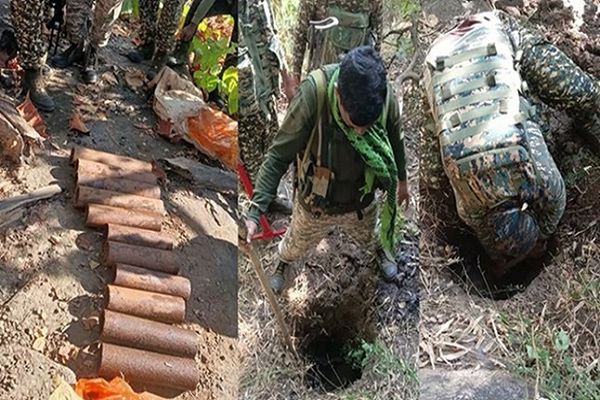 परवीडीह जंगल में नक्सलियों का विस्फोटक डंप बरामद