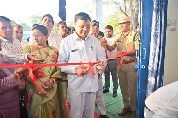 उद्योग मंत्रीलखनलाल देवांगन ने महिला थाना का किया लोकार्पण