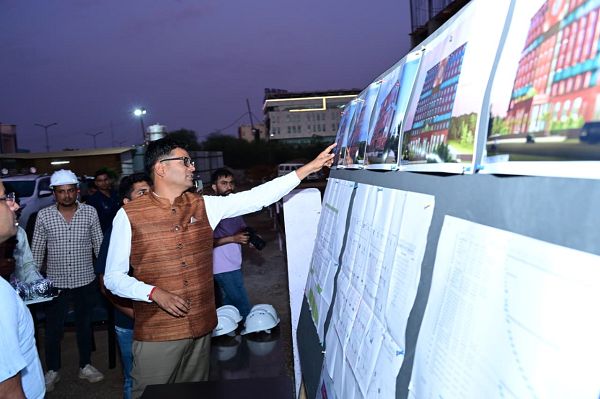  वित्त मंत्री श्री ओपी चौधरी ने नवा रायपुर में विकास कार्यों का किया निरीक्षण