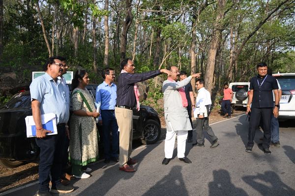 उप मुख्यमंत्री श्री अरुण साव ने 308 करोड़ की लागत से बन रहे केशकाल घाट बायपास रुट का किया निरीक्षण