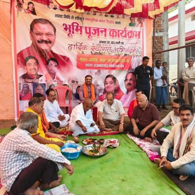 सांसद संतोष पांडेय ने ग्राम चचेड़ी में सांस्कृतिक भवन निर्माण कार्य का किया भूमिपूजन 