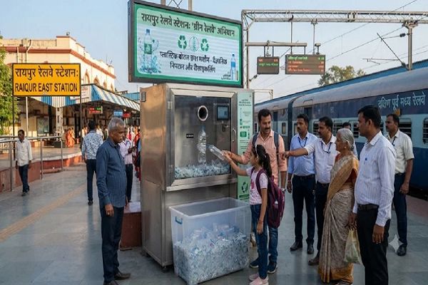 रायपुर रेलवे स्टेशन पर ग्रीन रेलवे अभियान: लगेंगी प्लास्टिक क्रश मशीनें, रोजाना दो हजार बोतलों का होगा निपटान