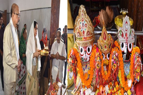  रक्षाबंधन पर राज्यपाल श्री रमेन डेका ने भगवान जगन्नाथ के दर्शन कर बांधा रक्षासूत्र