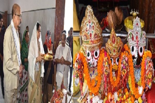 रक्षाबंधन पर राज्यपाल रमेन डेका ने भगवान जगन्नाथ के दर्शन कर बांधा रक्षासूत्र
