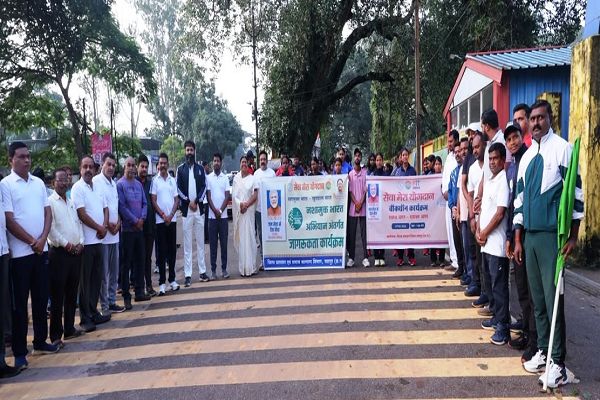 सेवा संकल्प अभियान 2026 : सेवा मेरा योगदान : जशपुर में वॉकथॉन के जरिए गूंजा नशामुक्त समाज का संदेश