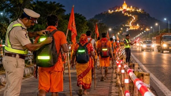 डोंगरगढ़ पदयात्रियों की सुरक्षा के लिए दुर्ग पुलिस के विशेष इंतजाम, 24 घंटे पेट्रोलिंग