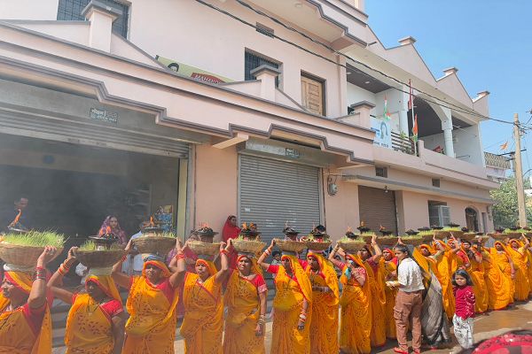 माता के जसगीतों के साथ माँ महामाया व कंकालिन मंदिर का ज्वारा विसर्जन किया गया, दर्शन के लिए श्रद्धालुओ की लगी भीड़,