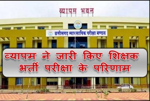  व्यापम ने जारी किए शिक्षक भर्ती परीक्षा के परिणाम