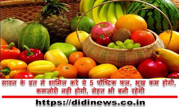 सावन के व्रत में शामिल करें ये 5 पौष्टिक फल, भूख कम होगी, कमजोरी नहीं होगी, सेहत भी बनी रहेगी