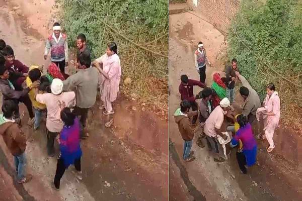 नाली के पानी को लेकर पड़ोसी आपस में भिड़ेः एक पक्ष ने की दूसरे पक्ष के मां-बेटे की पिटाई, वीडियो वायरल