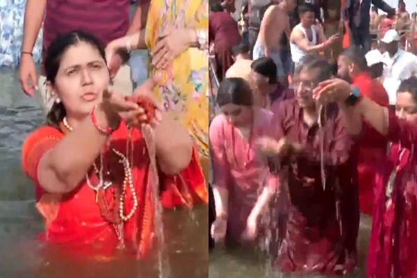 हर हर गंगे&hellip; मुख्य चुनाव आयुक्त ज्ञानेश कुमार ने सपरिवार किया संगम स्नान, पर्यावरण मंत्री पंकजा मुंडे ने भी लगाई डुबकी