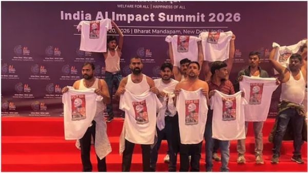 एआई इम्पैक्ट समिट में यूथ कांग्रेस का प्रदर्शन, कई हिरासत में