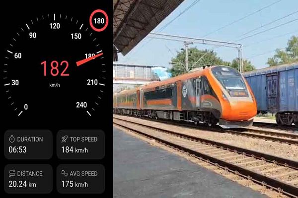 180 Km/h की रफ्तार से दौड़ी वंदे भारत, CCRS की निगरानी में हाई-स्पीड ट्रायल